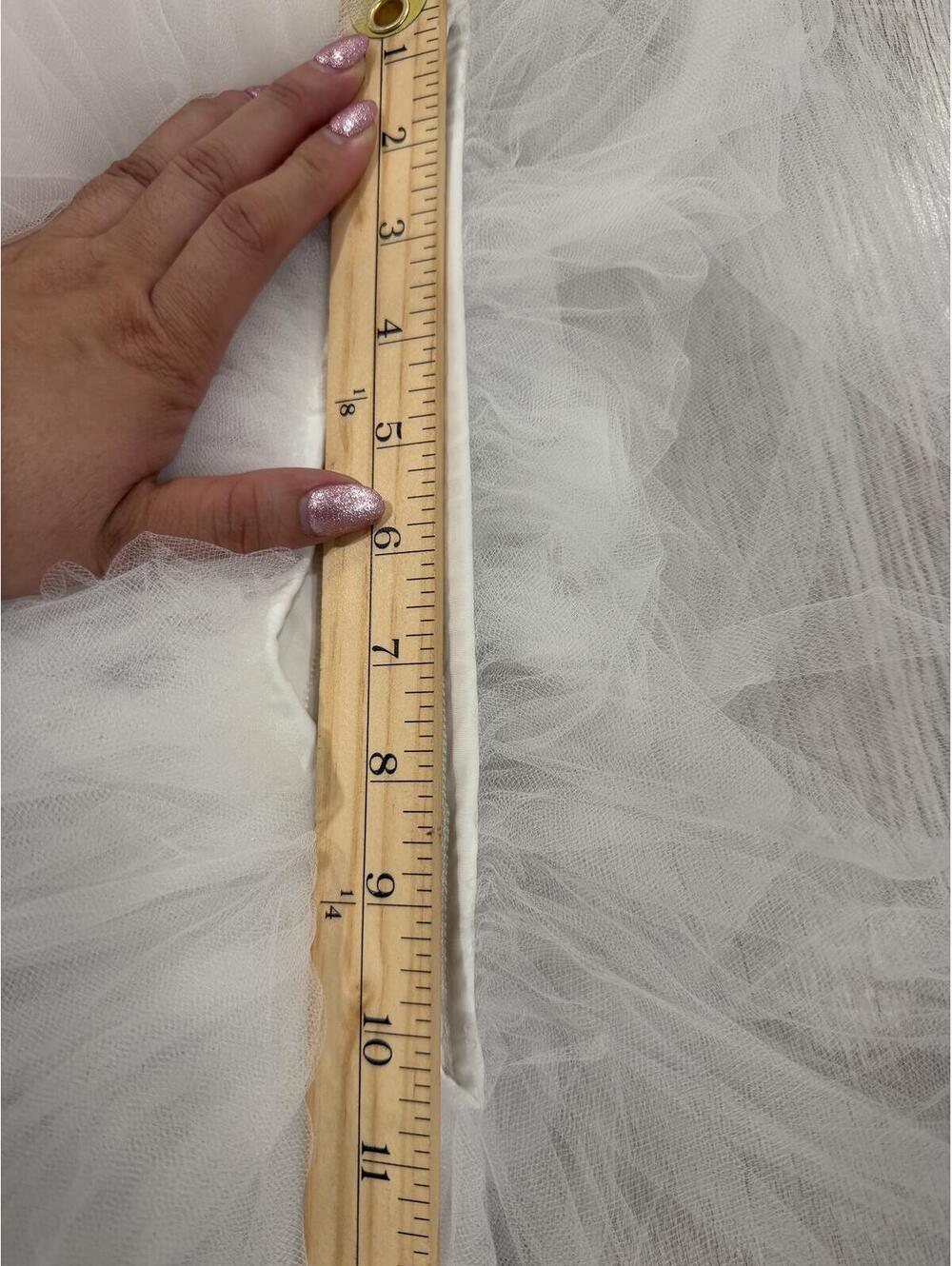 White Tulle Tutu Skirt Balletcore Fairycore Layered Mesh Mini XS - Picture 8 of 9